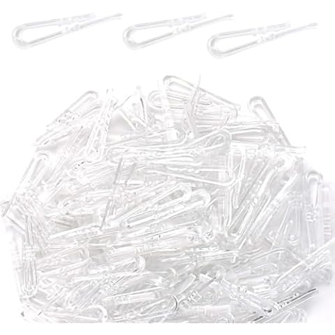 TKYPZY 200 Pcs Clear Plastic Clips Cover