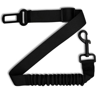 [SCHÜTZEN SIE IHRE HAUSTIERE VOR VERLETZUNGEN] Dieser Sicherheitsgurt verfügt über ein integriertes elastisches Teil. Es schützt Ihre Haustiere vor Verletzungen. Es dämpft die Aufprallkraft, wenn Sie bremsen oder scharf abbiegen. [VERSTELLBARE LÄNGE]...