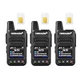 TIDRADIO M15 4G LTE Walkie Talkies,Unlimited Range POC Radios with SIM Card, 256-bit AES Encryption,OTA update,Noise Reduction,USB-C Charging,APP Control 200 Groups Perfect for Team Management (3Pack)