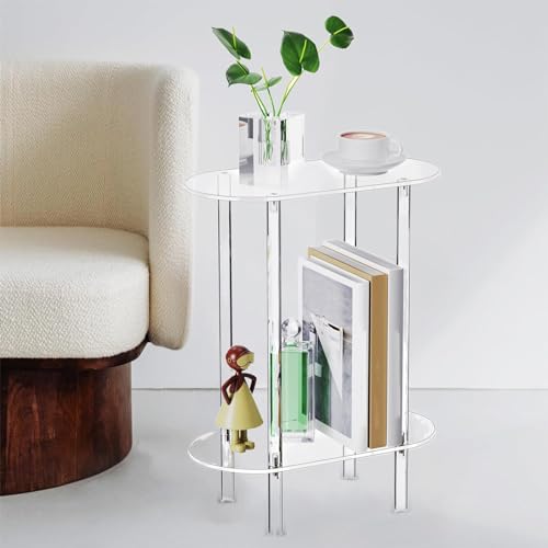 Table basse en acrylique transparente pour petits espaces et studios - 3