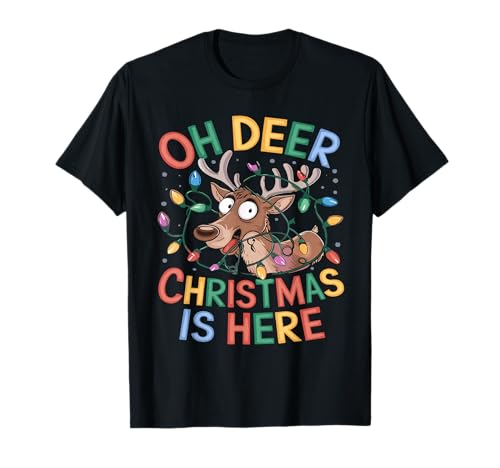 Oh ciervo, la Navidad está aquí, vacaciones, divertido reno Camiseta