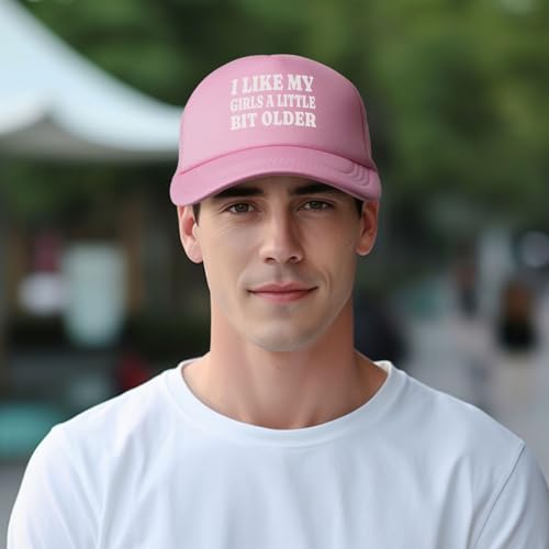 Image of I Like My Girls A Little Bit Older Trucker Hat Snapback Hat Funny Hats for Men Women