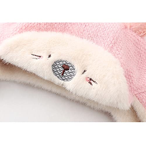 Xyx Crochet Earflap Fleece Hats Beanie Cap Winter Warm Knit Caps For Toddlers Baby Girls And Boys (Hat2-Pink) #TOP6