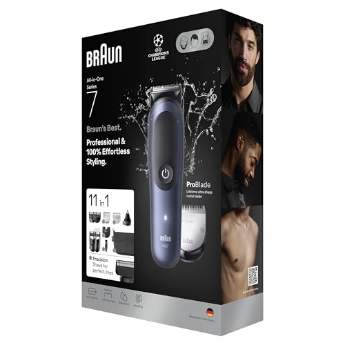 Tondeuse multifonction Braun Series 7 AIO7540 11 en 1 étanche barbe cheveux corps précision - vue 9