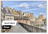 Design exclusif Aimant de réfrigérateur mural de la ville historique Saint Malo France