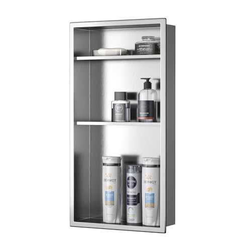 Bernkot Stainless Steel Shower Niche 24" X 12" Brushed No