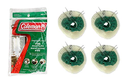 Coleman #95 Wire Style InstaClip Mantles for Northstar Models 2000 & 2500 Series Lanterns (4 Mantles Total) Item # 95A112C