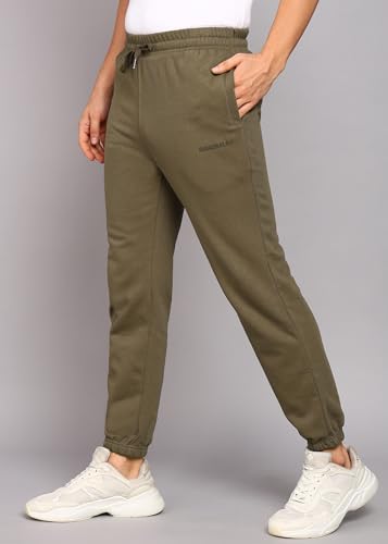Image of Alan Jones Clothing Men's Regular Fit Mid Rise Fleece Jogger Regular Pants For Winterwear