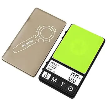 (Latest Version) Espresso Scale with Timer 1000g x 0.1g, Espresso Coffee Scale for Drip Tray, 35 Ounces/0.01oz,Coffee Scale Espresso with Silicone Mat,Large Backlit Display,Batteries