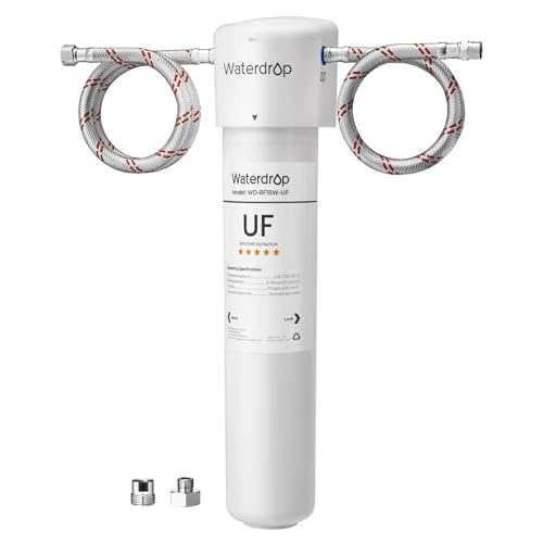 Waterdrop 15UAW-UF 0.01 μm Ultra Filtration Under Sink Water Filter System, 2 Years, Reduces Lead, Chlorine, Bad Taste & Odor, Direct Connect to Kitchen Faucet, USA Tech White-Premium