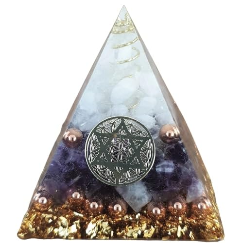 Orgonite Pyramide Sahasrara Chakra pour le bien être et Feng Shui maison