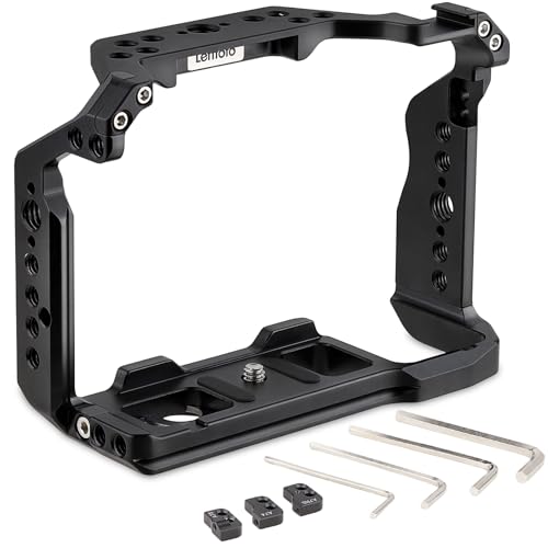 Leftfoto Upgrade Metal Camera Full Cage for Sony Alpha A7R5/A7M4/A7S3/A7R4/A7R4A/A1/A9II/ A7R3/A9/A7M3/A7R2/A7M2 Protection Frame Rig with Arca Base Video Cage for Vlog Video Shooting