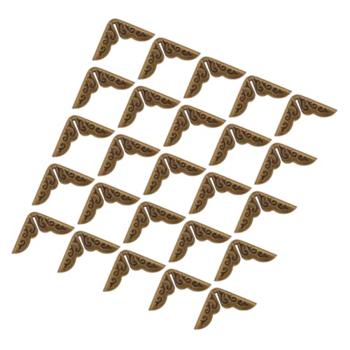 Uonlytech 50Pcs Antique Iron Book Corner Protectors Durable Scrapbooking Guards for Albums and Jewelry Boxes Elegant Triangle Cover Present for Friends and Family