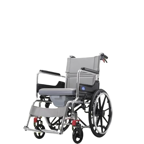 PRUTUHEO Fauteuils roulants pour Personnes âgées avec Toilettes Pliables et Portables pour Personnes âgées paralysées Peuvent Prendre Un Bain à la Main Hors du Scooter