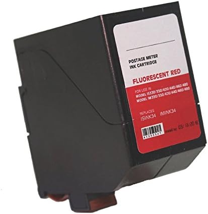 Neopost ISINK34-90 Day Warranty - Compatible Surejet 4135554T Red Ink Cartridge for is and in Series Mailing Systems