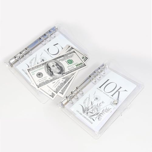 Fichário de desafio de economia de dinheiro 10k para economia de dinheiro Livro de fichário de envel