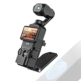 Ulanzi Osmopocket3用磁気拡張アダプター マグネットマウントスタンド オスモポケット3ケージ デスクトップスタビライザーアクセサリー コールドシュー付き 180°角度調節 折りたたみ アルミ製 旅行 VLOG動画 POV撮影 PK15