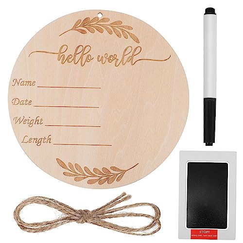 BESPORTBLE One Month Sign Wooden Card Set Milestone Cards for Baby Birth Announcement Props