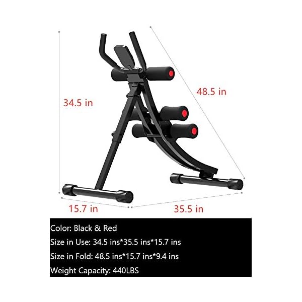 Fitlaya-Fitness-Core-Abdominal-Trainers-AB-Workout-Machine-Home-Gym-Strength-Training-Ab-Cruncher-Foldable-Fitness-Equipment Fitlaya Fitness Core & Abdominal Trainers AB Workout Machine Home Gym Strength Training Ab Cruncher Foldable Fitness Equipment (red01)
