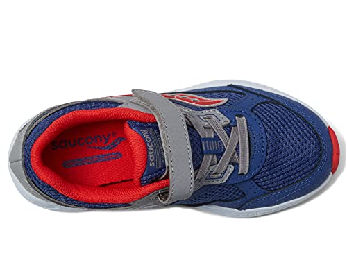 Saucony Cohesion 14 Alternative Closure JR Running Shoe, Navy/RED, 5.5 US Unisex Little Kid - Thumbnail 3