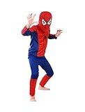ein cooles und 3-teiliges SPIDERMAN KOSTÜM, bestehend aus langer HOSE, einem Langarm SHIRT und der KOPF-MASKE mit Augenausschnitt