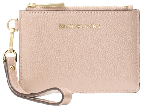 Michael Kors Mercer porte-monnaie cuir grainé de luxe rose