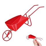 Esthétique : la brouette miniature en fer vintage est exquise et charmante, ajoutant un attrait à la configuration de votre maison de poupée, petit chariot de courses, petites brouettes en métal