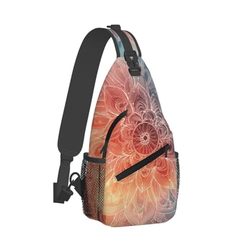 Crossbody Sling Backpack Bag Mandala Mini Casual Shoulder Daypack Chest Bag For Women Men Travel Hiking Gym Anti Theft2