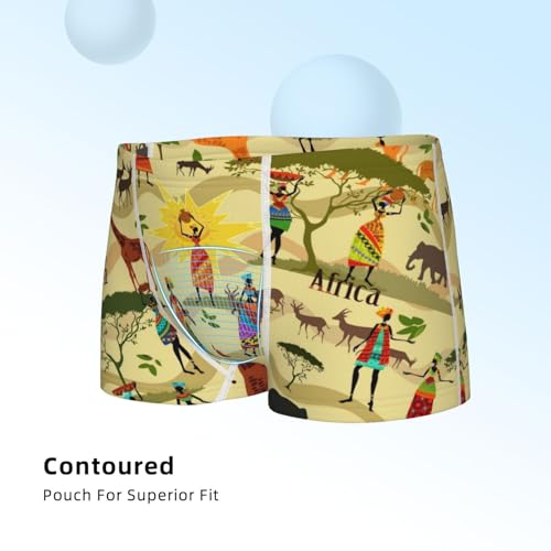 Boys' Cotton Boxer Brief Soft Underwear-Ethnic African4