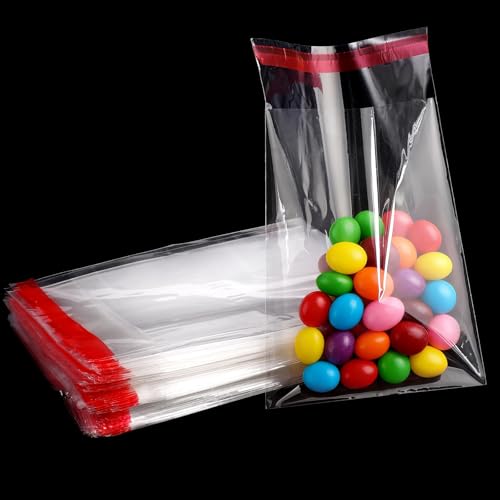 300 Stück Cellophantüten Selbstklebend 10x16cm, Folientüten...