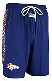 Zubaz NFL Men's Team Logo Zebra Side Seam Short, Denver Broncos, Large