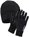 TrailHeads Men’s Power Cap | Skull Cap/Power Touchscreen Running Gloves - black (medium)
