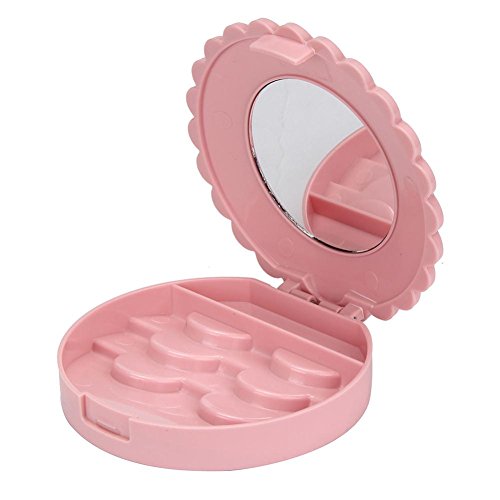 Overmal Acrylic Cute Bow False Eyelash Storage Box Makeup Cosmetic Mirror Case Organizer #TOP2