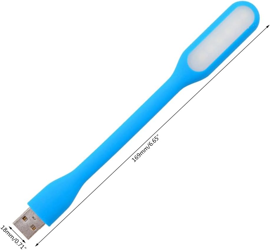 2Pcs USB Reading Light Flexible USB Laptop Keyboard Light Portable Flexible Reading Lamp for USB Adapter