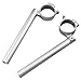 Mallofusa Motorcycle Clip On Handlebars Fork Tube Replacement Compatible for SUZUKI GSXR 600/750 K6 2006 2007 2008 2009 2010 Silver 1 Pair