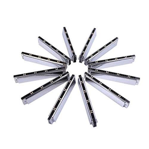 KMDSM Harmonica, harmonie haut de gamme polyphonique professionnelle 24 trous C-tone Performance, argenté 12 couleurs… - Les Beatles, Paul McCartney, John Lennon, RIngo Starr, George Harrison KMDSM Harmonica, harmonie haut de gamme polyphonique professionnelle 24 trous C-tone Performance, argenté 12 couleurs… – Image 4