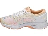ASICS Women's Gel-Kayano 24 Lite-Show Running Shoes, 8.5M, White/White/Apricot ICE