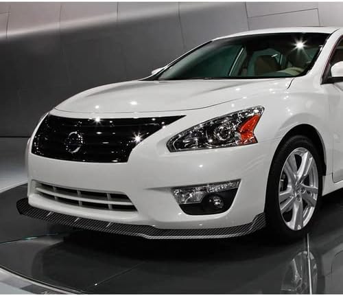 3 Pieces Front Bumper Lip Spoiler Splitter Side Body Kit Trim Protection Compatible with 2013-2015 Nissan Altima Sedan 4DR, 2014 (Painted Carbon Style)