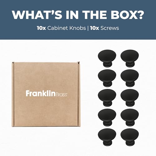 Franklin Brass - Fulton Matte Black Round Cabinet Knobs 1-3/16" Easy Install, Durable Hardware for Drawers, Dresser, Kitchen Cabinet Doors, and Furniture (10-Pack) by Franklin Brass - Image 8