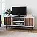 Nathan James 74402 Wesley Scandinavian TV Stand Media Console with Wooden Frame and Cabinet Doors, White/Walnut