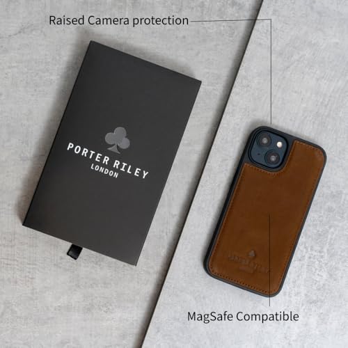 Coque antichoc iPhone 16 en cuir véritable fin Porter Riley - 3