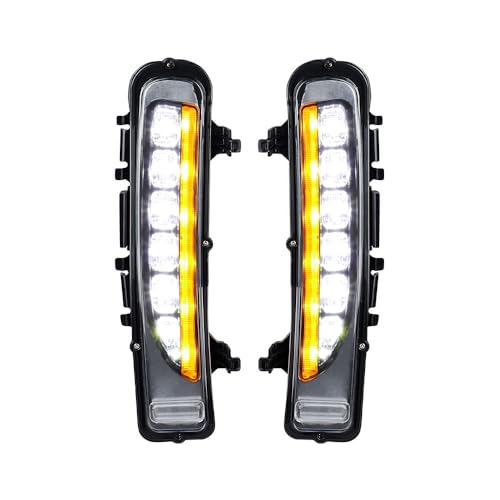 Astra Depot 2PCS LH & RH LED SUV Fog Lamp Light DRL Compatible for Ford Edge 2011-2014 Turn Signal Daytime Running Light