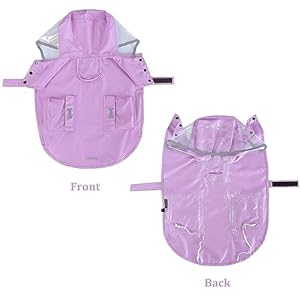 Waterproof Dog Raincoat Adjustable Reflective Lightweight Pet Rain Clothes with Poncho Hoodlarge Light Purple  Cucciolini Doodles Waterproof dog raincoat adjustable reflective lightweight pet rain clothes with poncho hoodlarge light purple   cucciolini doodles