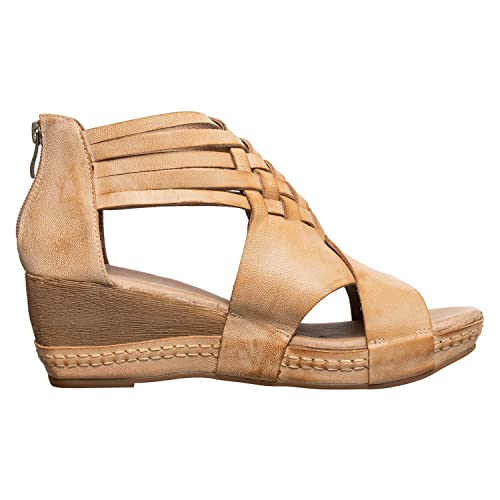 Antelope Women's Tavi Leather Wedge Sandals3