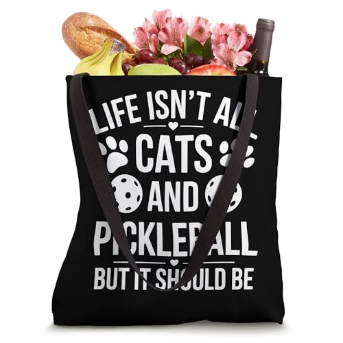 Bolso Tote Divertido Pickleball Gatos miniatura 4