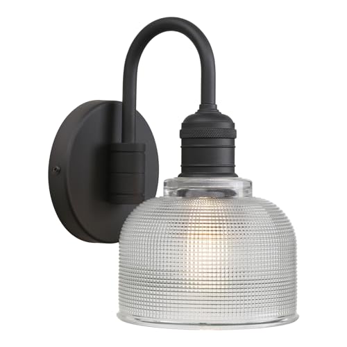 Pathson Vintage Col de Cygne Applique Murale Industriel E27 Luminaires Intérieur Abat-jour en Verre Bol Lampe Murale pour Salle à Manger Cuisine Miroir de...