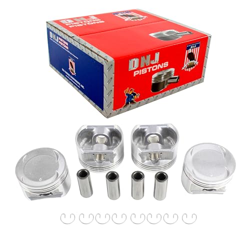 DNJ P214 Piston Set Standard for 1998-2002 Acura, Honda, Isuzu Accord, CL, Oasis 2.3L L4 16V SOHC 2254cc