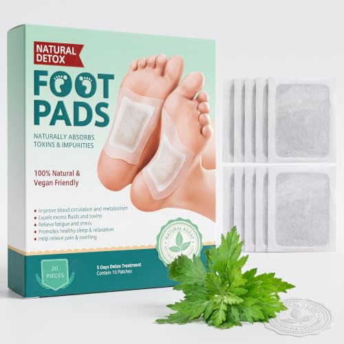 Image of Foot patch Herbal And Gentle Ingredient (10 Pieces) Detox Foot Pads Natural Ingredients for Sleep Aid Pain Relief Toxin Removal with Bamboo Vinegar and Acupoint Micro-Massage Technology