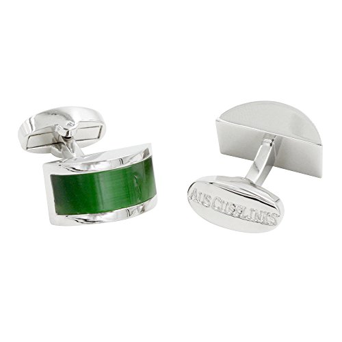 Emerald Green Stone Cufflinks | 55Th Anniversary Present For Him | Emerald Wedding Anniversary | Cuff Links #TOP5