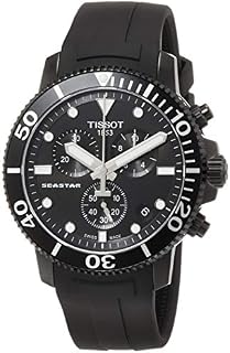 Tissot Men's Black Ion Seastar 1000 Chronograph Watch T1204173705102